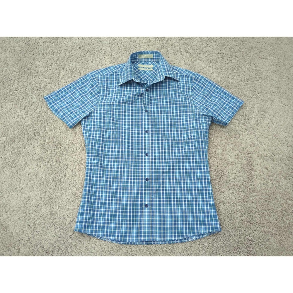 Nordstrom Button Up Shirt Women S Plaid Short Sleeve Wrinkle Free RegularFit
